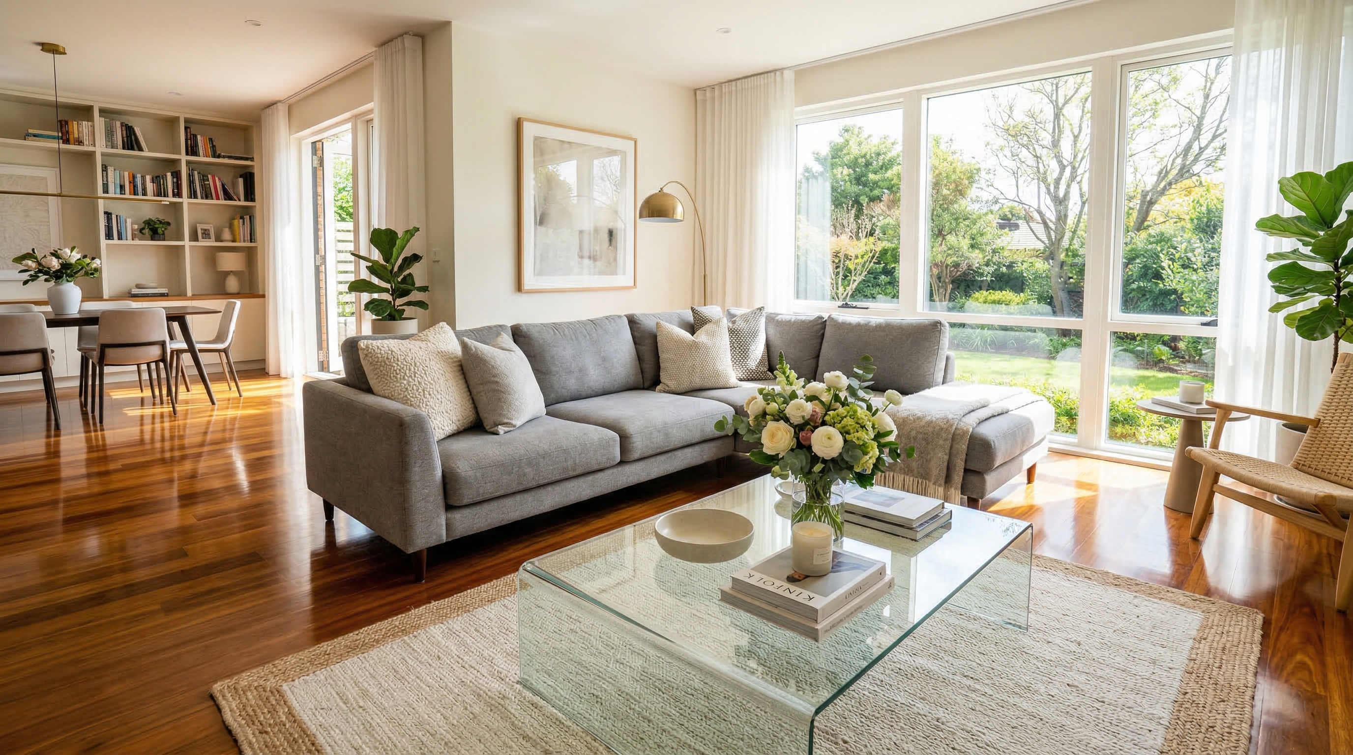 Clean and spotless living room
